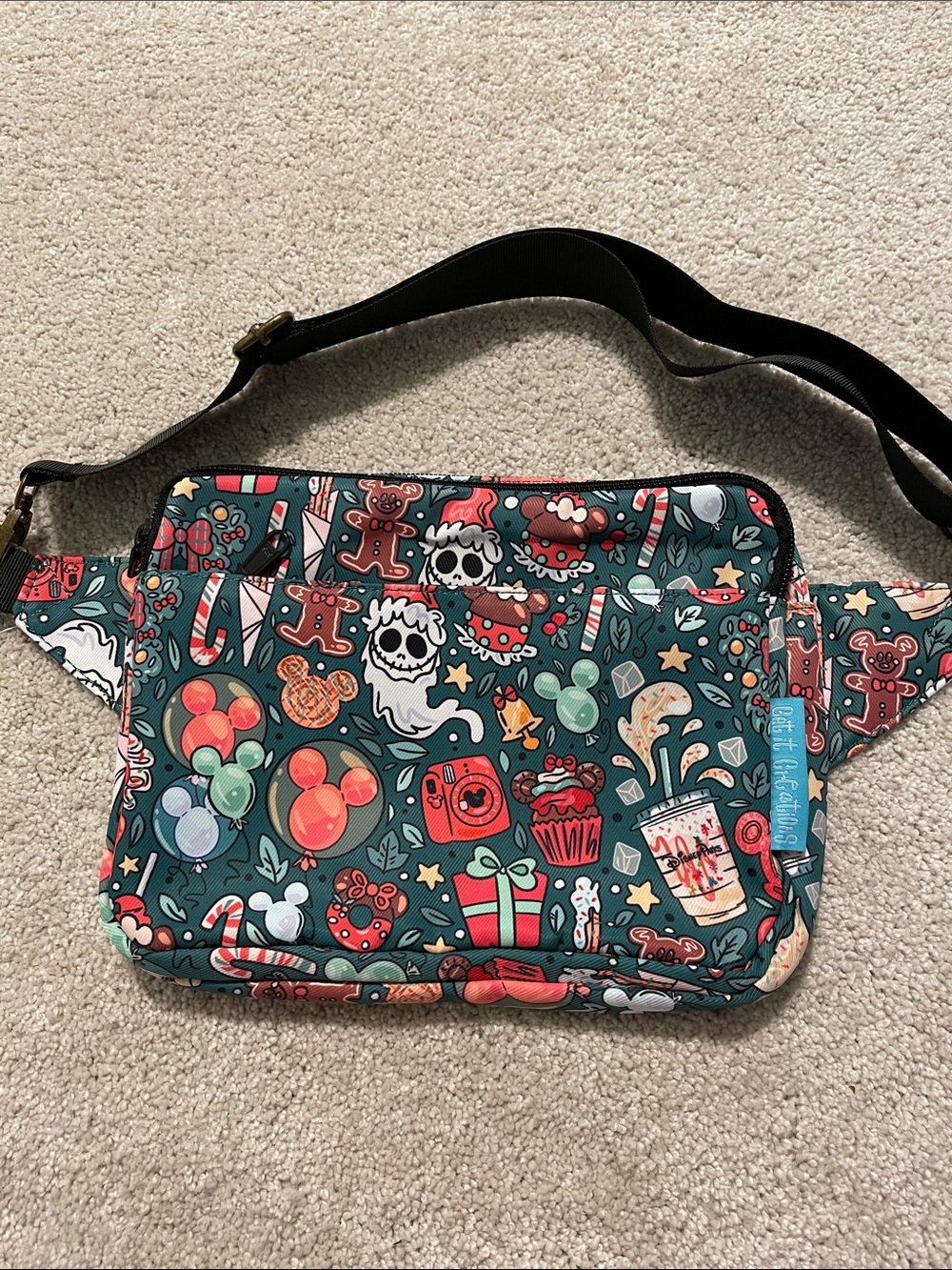 Disney Get it Creations Christmas Snacks Gingerbread Mickey Belt Bag Fanny Pack